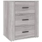 vidaXL Mesita de noche madera contrachapada gris Sonoma 50x36x60 cm