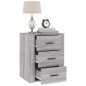 vidaXL Mesita de noche madera contrachapada gris Sonoma 50x36x60 cm