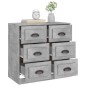 vidaXL Aparador de madera contrachapada gris hormigón 70x35,5x67,5 cm vidaXL Aparador de madera contrachapada gris hormigón 70x35,5x67,5 cm