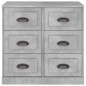 vidaXL Aparador de madera contrachapada gris hormigón 70x35,5x67,5 cm vidaXL Aparador de madera contrachapada gris hormigón 70x35,5x67,5 cm