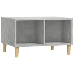 vidaXL Mesa de centro madera contrachapada gris hormigón 60x50x36,5 cm