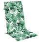 vidaXL Cojines silla respaldo alto 4 uds tela Oxford estampado hojas vidaXL Cojines silla respaldo alto 4 uds tela Oxford estampado hojas