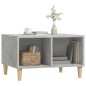 vidaXL Mesa de centro madera contrachapada gris hormigón 60x50x36,5 cm