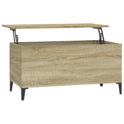 vidaXL Mesa de centro madera contrachapada roble Sonoma 90x44,5x45 cm