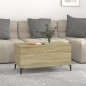 vidaXL Mesa de centro madera contrachapada roble Sonoma 90x44,5x45 cm