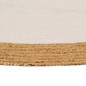 vidaXL Alfombra trenzada yute y algodón redonda blanca y natural 90 cm