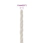 vidaXL Cuerda de trabajo polipropileno blanco 6 mm 100 m vidaXL Cuerda de trabajo polipropileno blanco 6 mm 100 m
