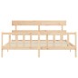 vidaXL Estructura de cama de matrimonio con cabecero madera maciza vidaXL Estructura de cama de matrimonio con cabecero madera maciza