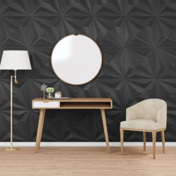vidaXL Paneles de pared 48 uds EPS estrella negro 50x50 cm 12 m²
