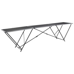 vidaXL Mesa para empapelar plegable de MDF y aluminio 300x60x78 cm