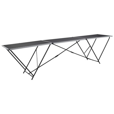 vidaXL Mesa para empapelar plegable de MDF y aluminio 300x60x78 cm