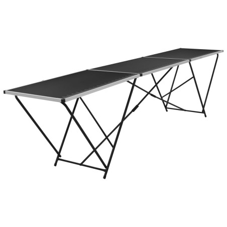 vidaXL Mesa para empapelar plegable de MDF y aluminio 300x60x78 cm