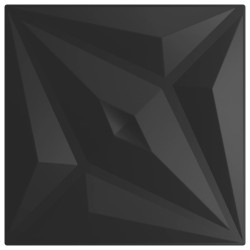 vidaXL Paneles de pared 48 uds EPS estrella negro 50x50 cm 12 m²