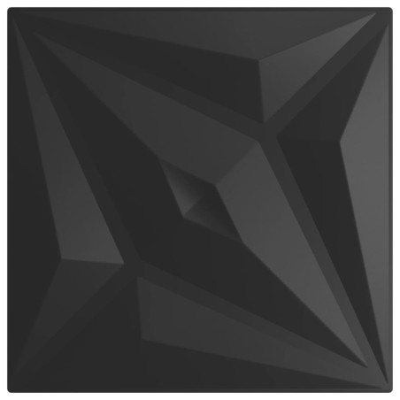 vidaXL Paneles de pared 48 uds EPS estrella negro 50x50 cm 12 m²