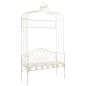vidaXL Banco de jardín 122 cm hierro color blanco antiguo vidaXL Banco de jardín 122 cm hierro color blanco antiguo