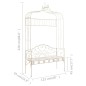 vidaXL Banco de jardín 122 cm hierro color blanco antiguo vidaXL Banco de jardín 122 cm hierro color blanco antiguo