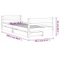 vidaXL Estructura de cama para niños con cajones madera pino 90x200 cm vidaXL Estructura de cama para niños con cajones madera pino 90x200 cm