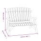 vidaXL Banco de jardín de 2 plazas madera maciza abeto 119x85x98 cm