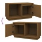 vidaXL Mueble de TV madera maciza de pino marrón miel 74x35x44 cm vidaXL Mueble de TV madera maciza de pino marrón miel 74x35x44 cm