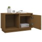 vidaXL Mueble de TV madera maciza de pino marrón miel 74x35x44 cm vidaXL Mueble de TV madera maciza de pino marrón miel 74x35x44 cm