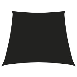 vidaXL Toldo de vela trapezoidal de tela oxford negro 3/4x3 m