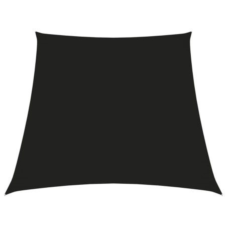vidaXL Toldo de vela trapezoidal de tela oxford negro 3/4x3 m
