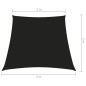 vidaXL Toldo de vela trapezoidal de tela oxford negro 3/4x3 m vidaXL Toldo de vela trapezoidal de tela oxford negro 3/4x3 m