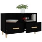 vidaXL Mueble para TV madera contrachapada negro 80x36x50 cm