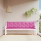 vidaXL Cojines para banco de jardín 2 uds tela rosa 200x50x7 cm vidaXL Cojines para banco de jardín 2 uds tela rosa 200x50x7 cm