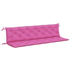 vidaXL Cojines para banco de jardín 2 uds tela rosa 200x50x7 cm