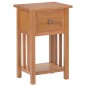 vidaXL Mesa revistero con cajón madera maciza de roble 35x27x55 cm vidaXL Mesa revistero con cajón madera maciza de roble 35x27x55 cm