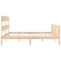 vidaXL Estructura de cama de matrimonio con cabecero madera maciza vidaXL Estructura de cama de matrimonio con cabecero madera maciza