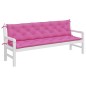 vidaXL Cojines para banco de jardín 2 uds tela rosa 200x50x7 cm vidaXL Cojines para banco de jardín 2 uds tela rosa 200x50x7 cm