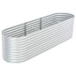 vidaXL Arriate de acero galvanizado plateado 320x80x81 cm vidaXL Arriate de acero galvanizado plateado 320x80x81 cm