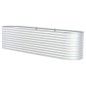 vidaXL Arriate de acero galvanizado plateado 320x80x81 cm vidaXL Arriate de acero galvanizado plateado 320x80x81 cm