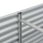 vidaXL Arriate de acero galvanizado plateado 320x80x81 cm vidaXL Arriate de acero galvanizado plateado 320x80x81 cm