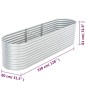 vidaXL Arriate de acero galvanizado plateado 320x80x81 cm vidaXL Arriate de acero galvanizado plateado 320x80x81 cm