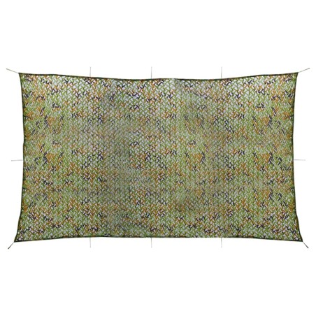 vidaXL Red de camuflaje con bolsa de almacenamiento verde 2x6 m