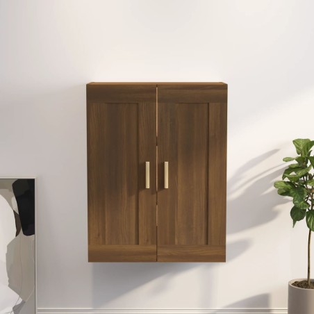 vidaXL Armario pared madera contrachapada marrón roble 69,5x32,5x90 cm