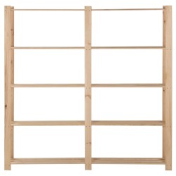 vidaXL Estantería de 5 niveles madera pino maciza 170x28,5x170 cm