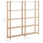 vidaXL Estantería de 5 niveles madera pino maciza 170x28,5x170 cm vidaXL Estantería de 5 niveles madera pino maciza 170x28,5x170 cm