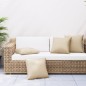 vidaXL Cojines decorativos 4 uds tela beige 40x40 cm vidaXL Cojines decorativos 4 uds tela beige 40x40 cm
