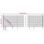 vidaXL Cerca de alambre con pinchos de anclaje gris antracita 1,4x25 m