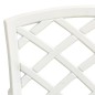 vidaXL Sillas de jardín 4 unidades aluminio fundido blanco