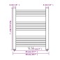 vidaXL Radiador toallero de baño recto 500 x 764 mm vidaXL Radiador toallero de baño recto 500 x 764 mm
