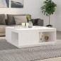 vidaXL Mesa de centro madera maciza de pino blanco 100x101x40,5 cm vidaXL Mesa de centro madera maciza de pino blanco 100x101x40,5 cm