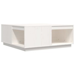 vidaXL Mesa de centro madera maciza de pino blanco 100x101x40,5 cm