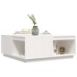 vidaXL Mesa de centro madera maciza de pino blanco 100x101x40,5 cm vidaXL Mesa de centro madera maciza de pino blanco 100x101x40,5 cm