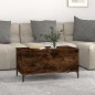 vidaXL Mesa de centro madera contrachapada roble ahumado 90x44,5x45 cm vidaXL Mesa de centro madera contrachapada roble ahumado 90x44,5x45 cm