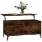 vidaXL Mesa de centro madera contrachapada roble ahumado 90x44,5x45 cm vidaXL Mesa de centro madera contrachapada roble ahumado 90x44,5x45 cm